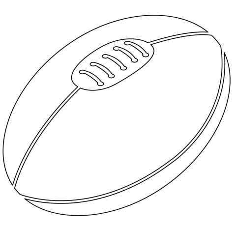 Rugby Ball Coloring Page